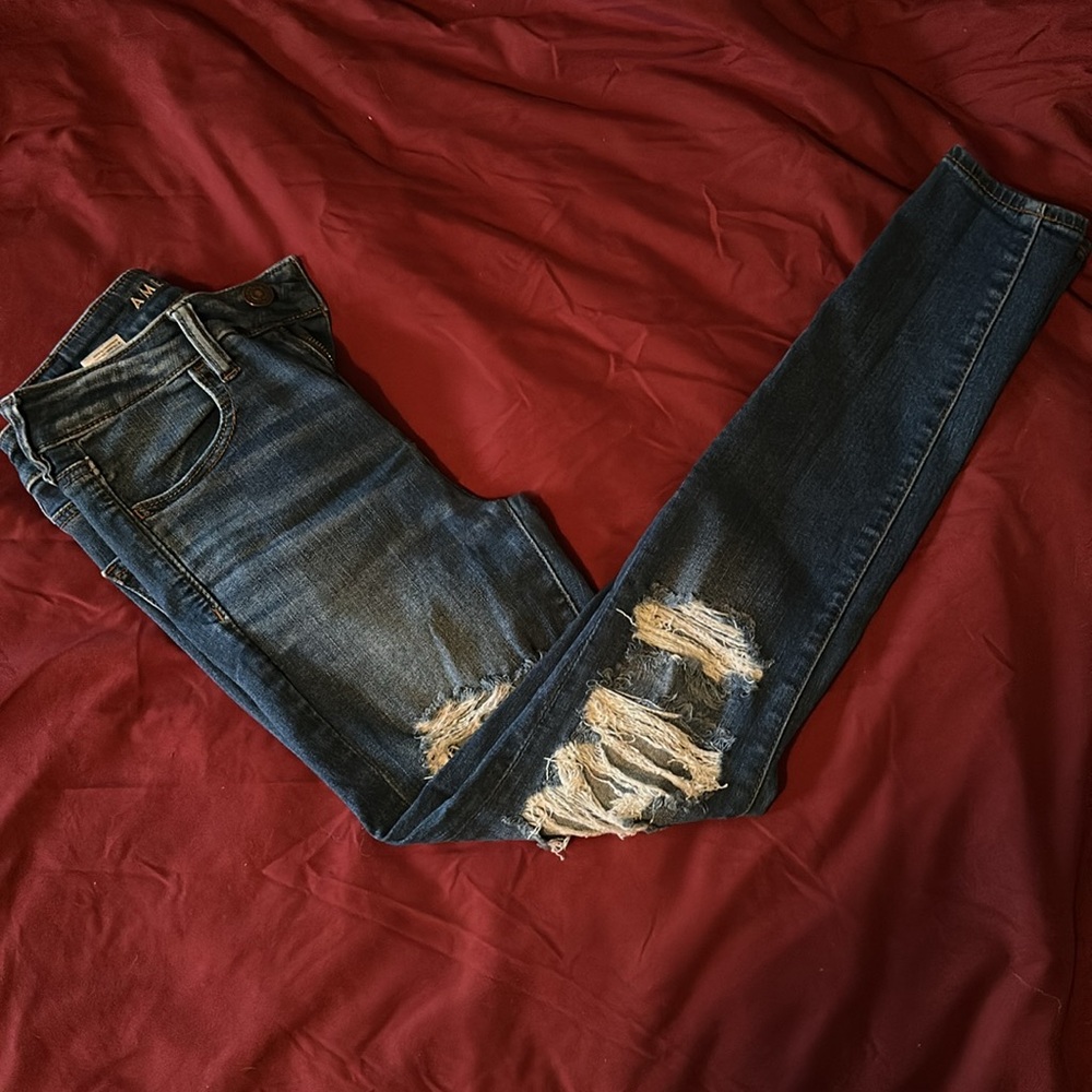 Women’s American Eagle Hi-Rise Jeggings Blue Next Level Stretch